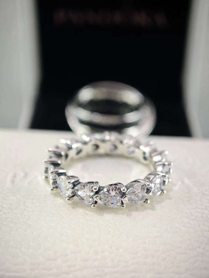 Row of Hearts Eternity Ring
