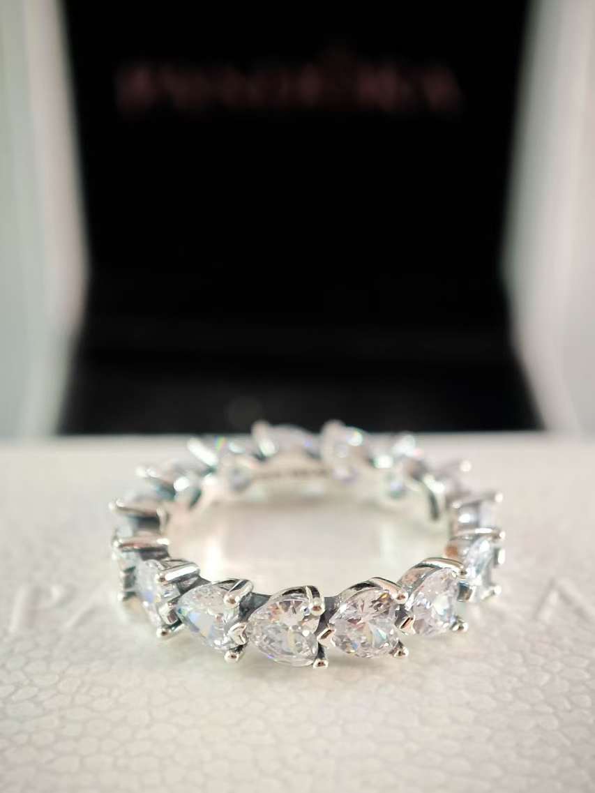 Row of Hearts Eternity Ring