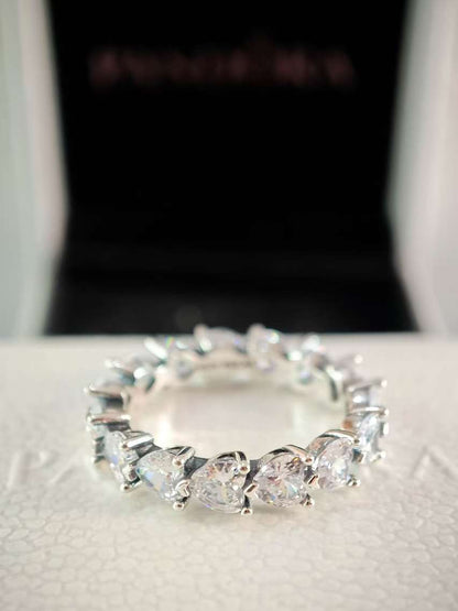 Row of Hearts Eternity Ring