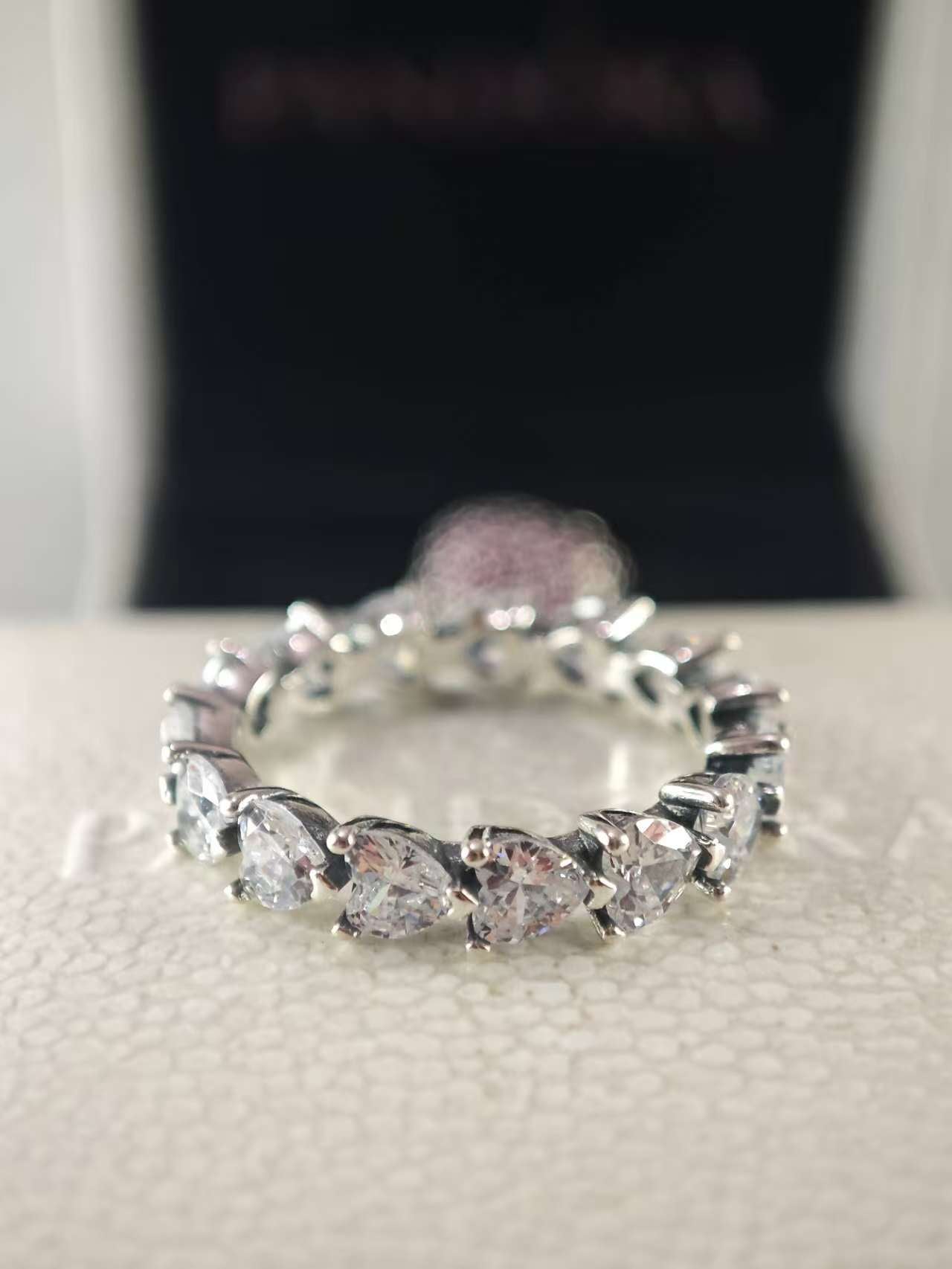 Row of Hearts Eternity Ring