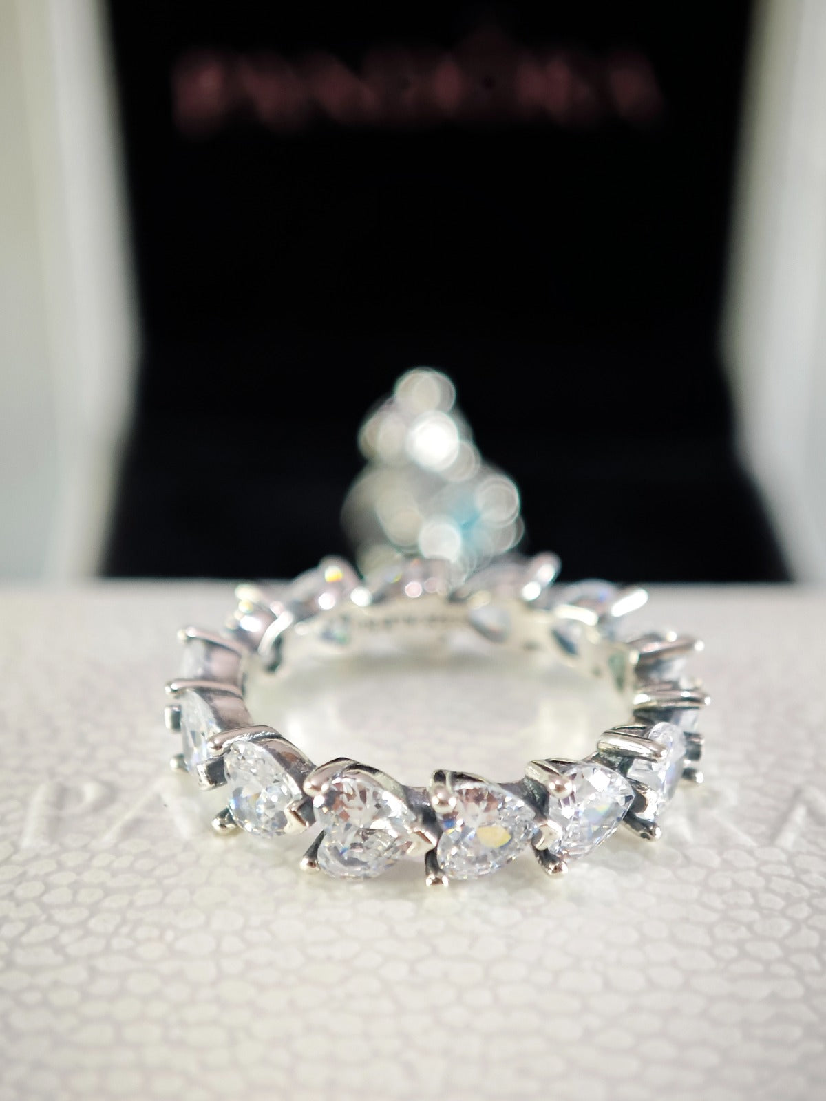 Row of Hearts Eternity Ring