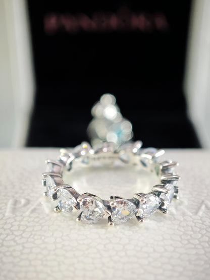Row of Hearts Eternity Ring