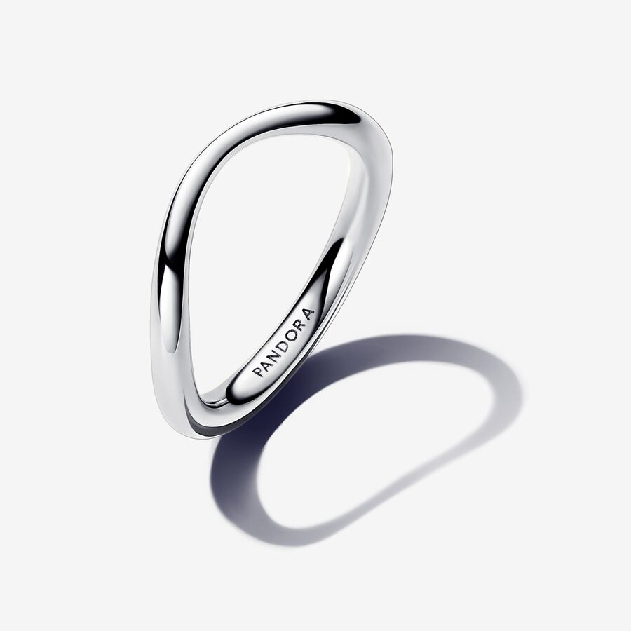 Silver Organically Shaped Band Ring