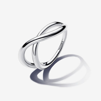 Silver Organically Shaped Infinity Ring