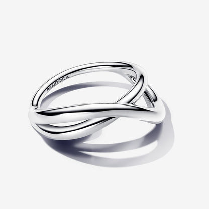 Silver Organically Shaped Infinity Ring