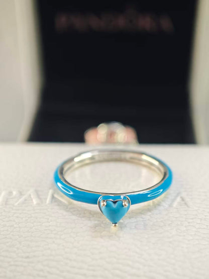Turquoise-colored Heart Stone Ring