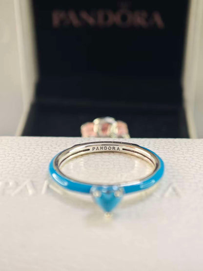 Turquoise-colored Heart Stone Ring