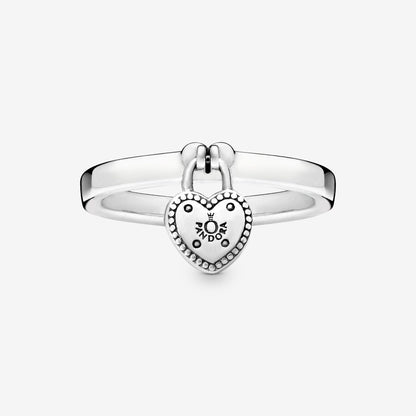 Heart Padlock Ring