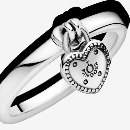 Heart Padlock Ring