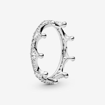 Clear Sparkling Crown Ring
