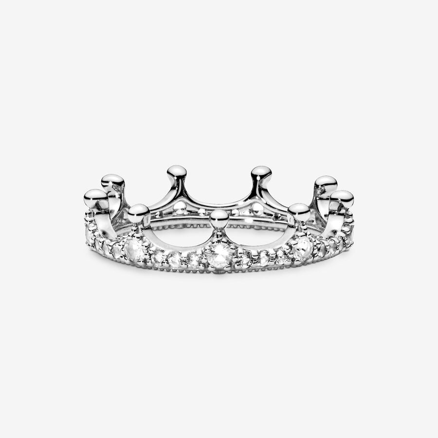 Clear Sparkling Crown Ring