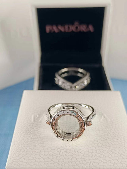 Floating Lockets Logo Ring