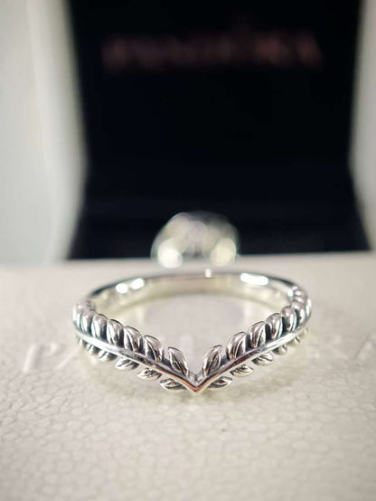 Wheat Grains Wishbone Ring