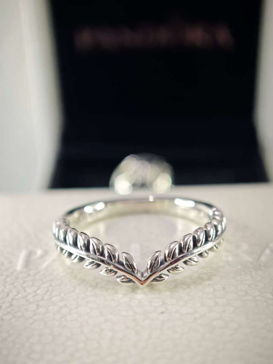Wheat Grains Wishbone Ring