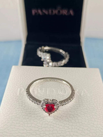 Elevated Red Heart Ring