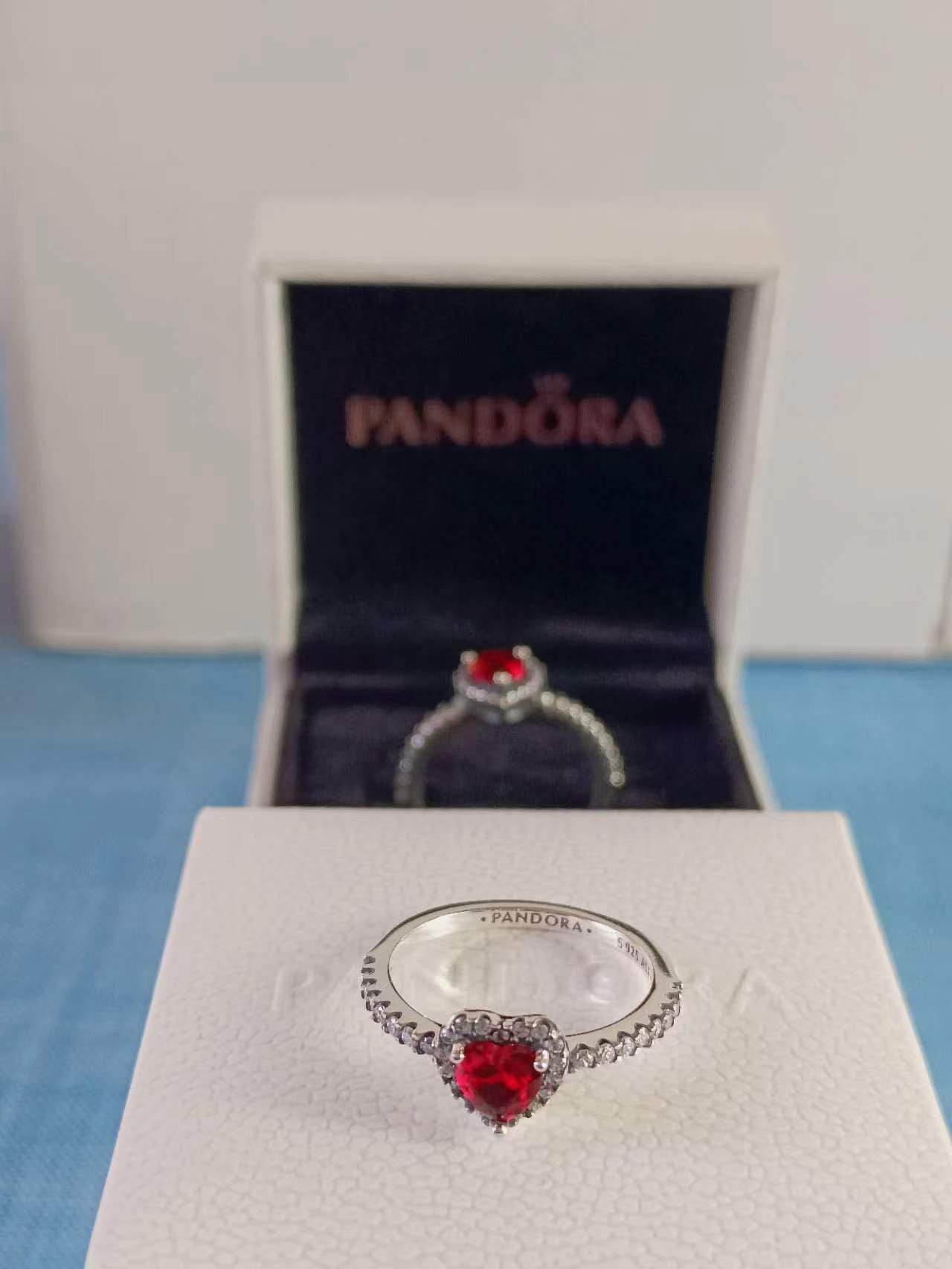 Elevated Red Heart Ring