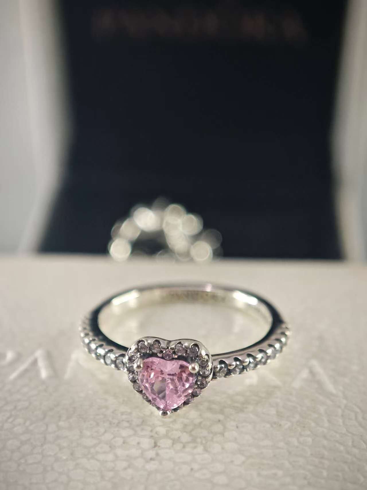 Elevated Pink Heart Ring