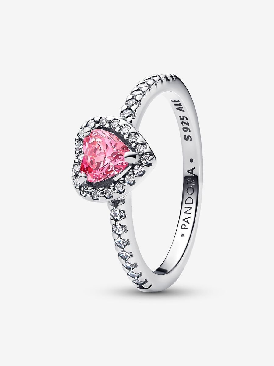 Elevated Pink Heart Ring