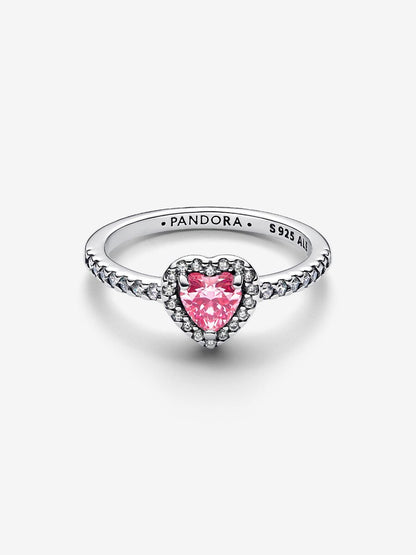 Elevated Pink Heart Ring