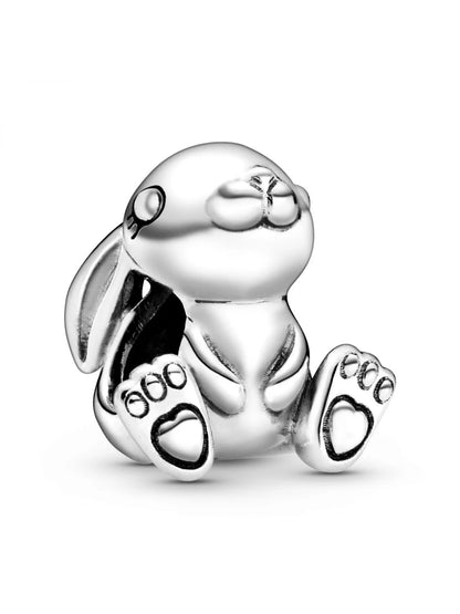 Rabbit sterling silver charm