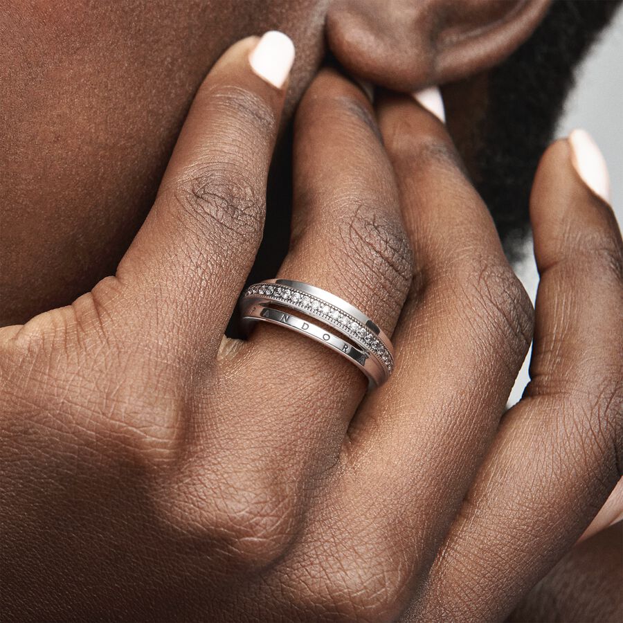 Triple Band Pavé Ring