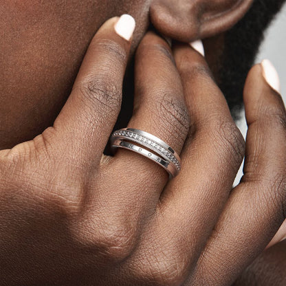 Triple Band Pavé Ring