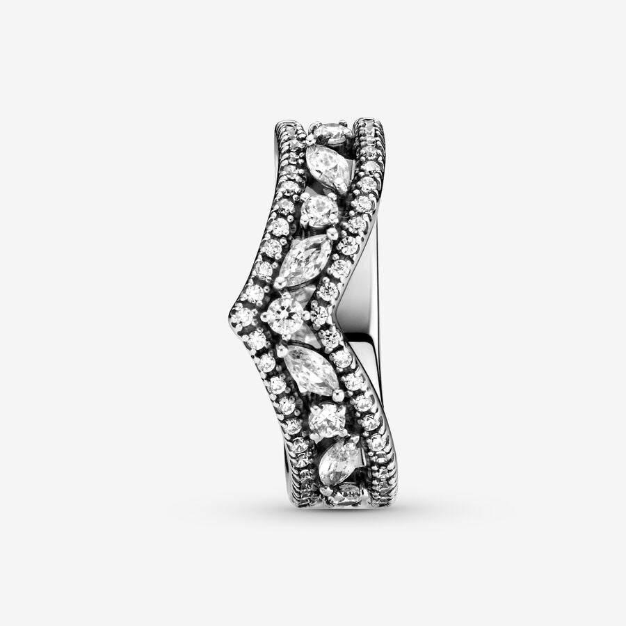 Sparkling Marquise Double Wishbone Ring