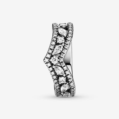 Sparkling Marquise Double Wishbone Ring
