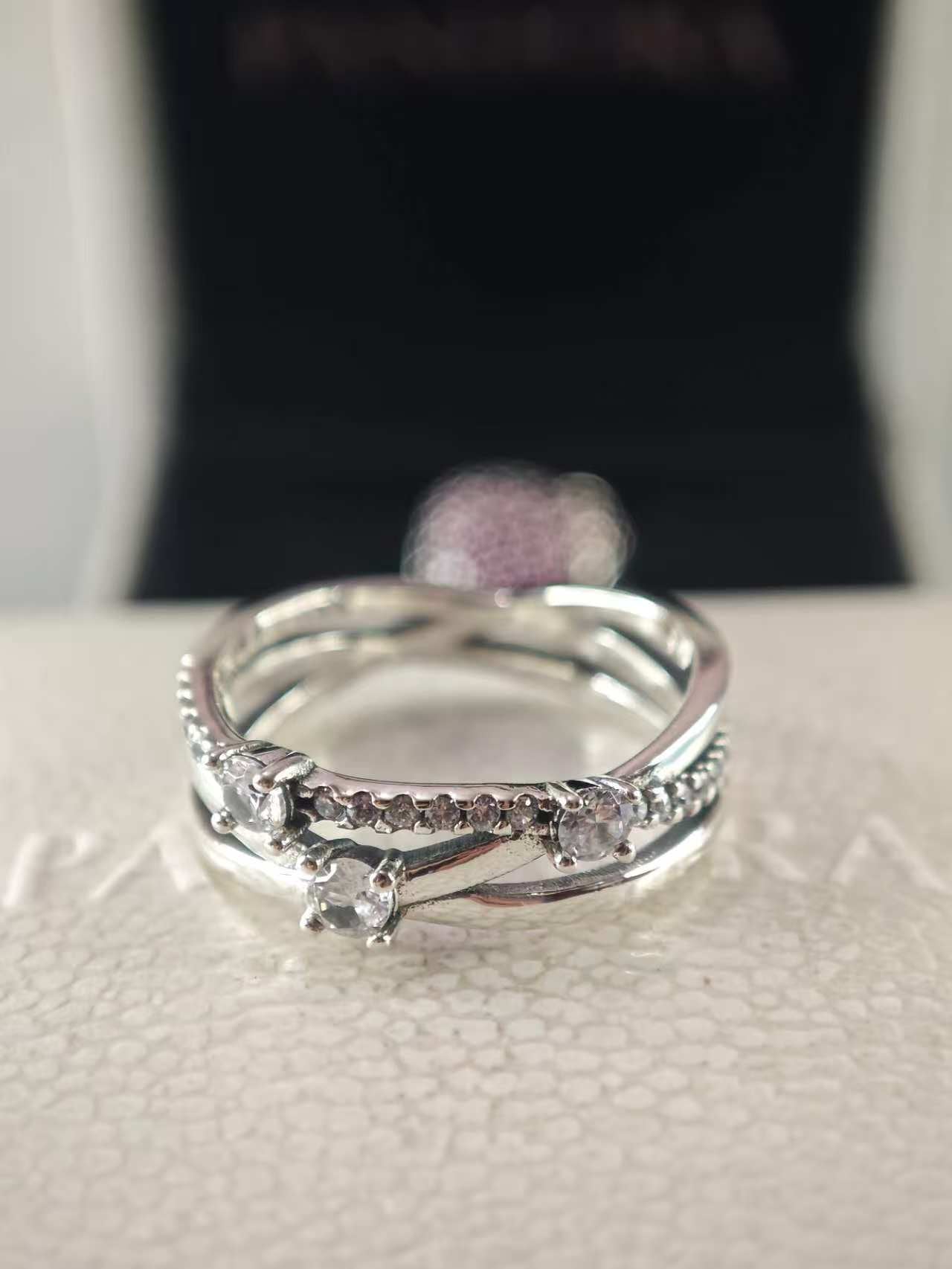 Sparkling Triple Band Ring