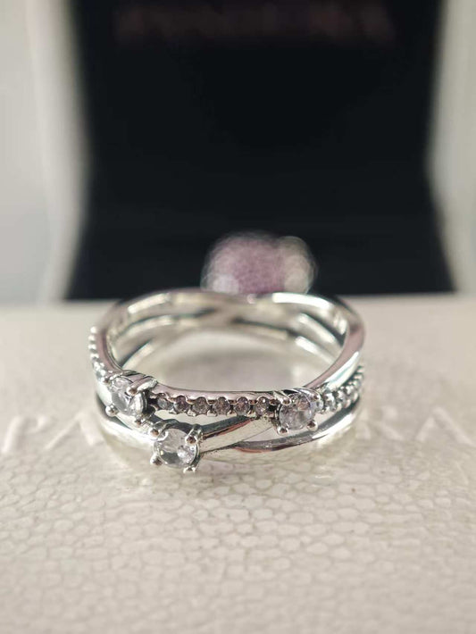 Sparkling Triple Band Ring