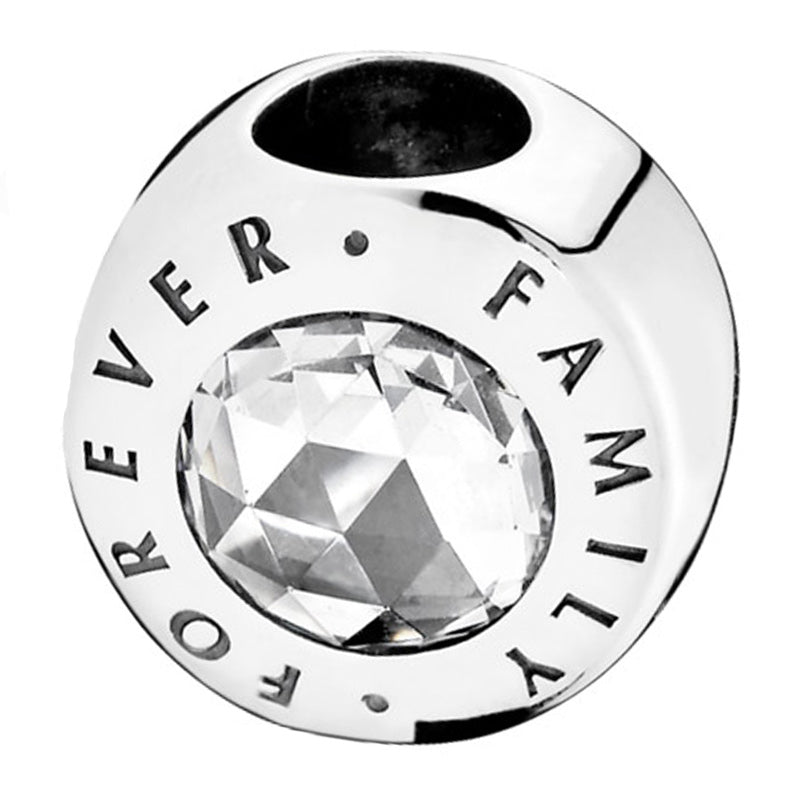 Family Forever Charm with Large Zirconia