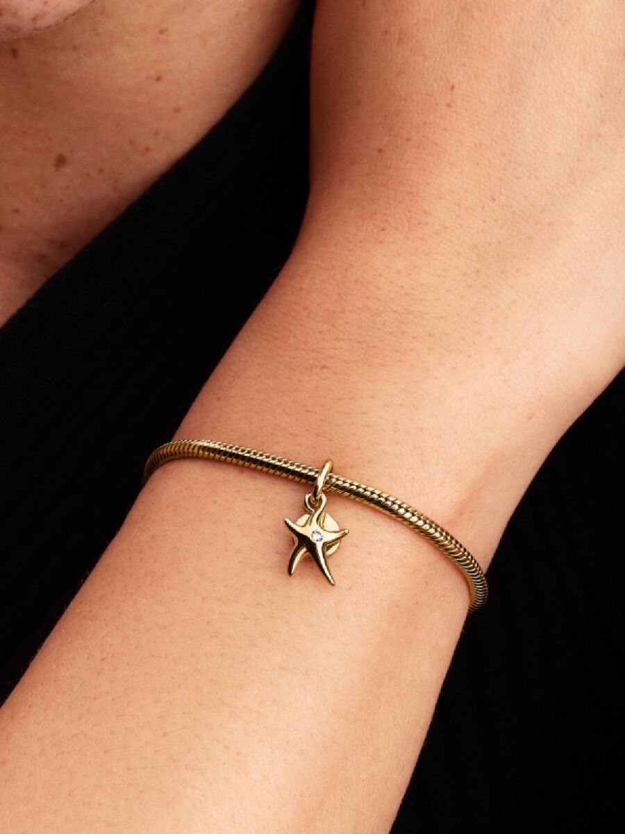 Starfish Double Dangle Charm Gold Plating