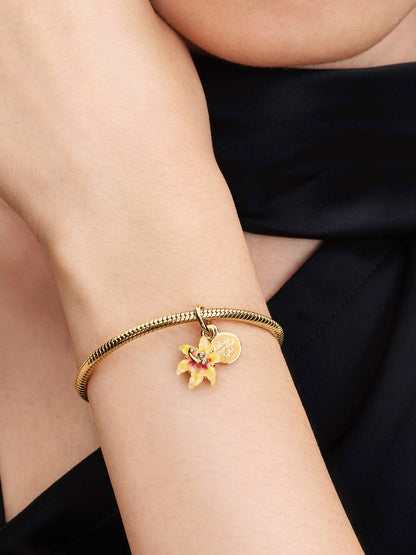 Disney Tangled Sundrop Flower Glow-in-the-dark Charm Gold-Plated