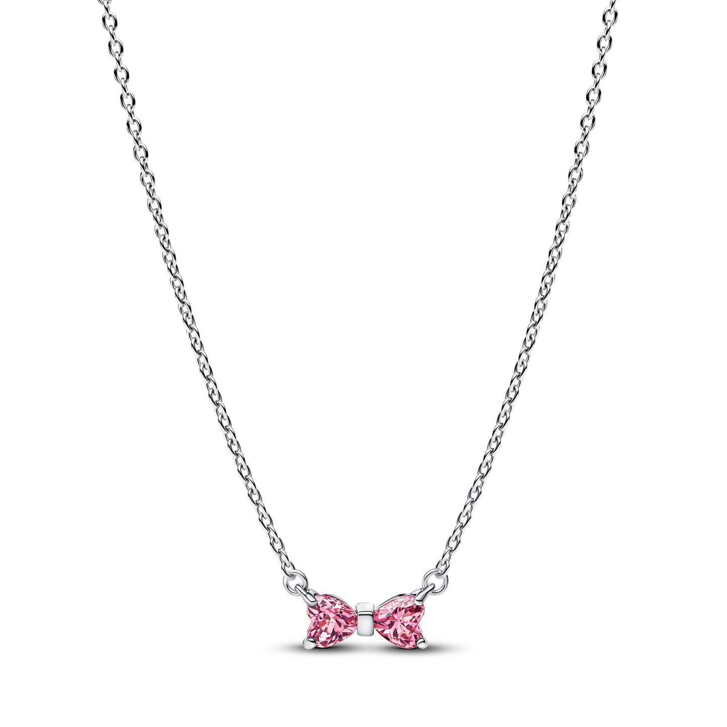 Rose Sparkling Bow Necklace