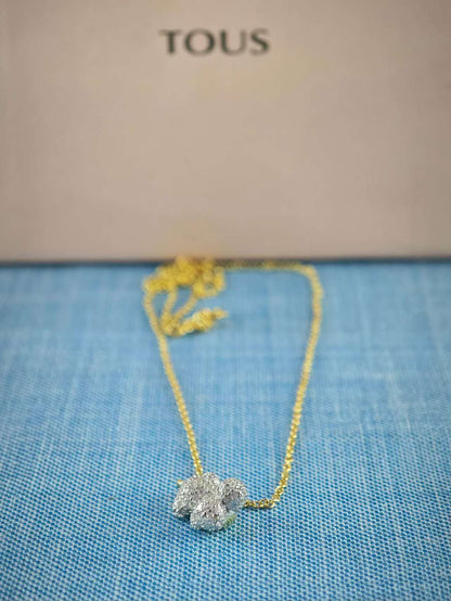 Diamond and gold Bold Bear necklace