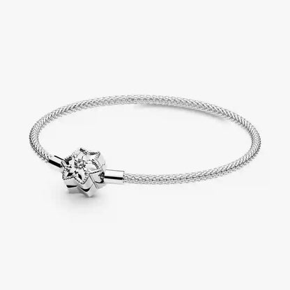 Bright Snowflake Mesh Bracelet