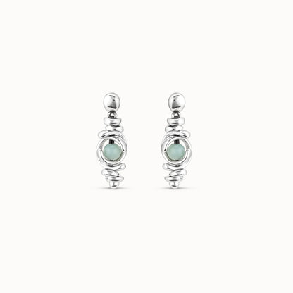 Planets earrings, silver
