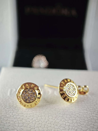 Shine Logo Stud Earrings