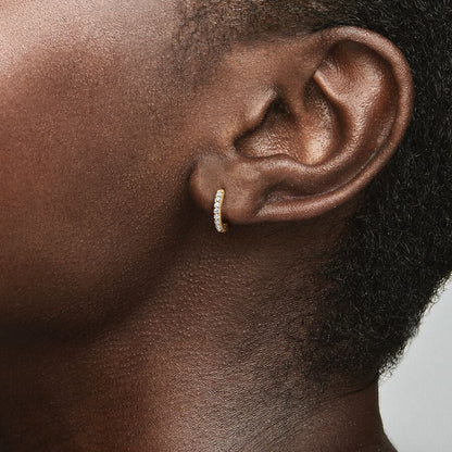 Sparkling Huggie Hoop Earrings Gold-plated