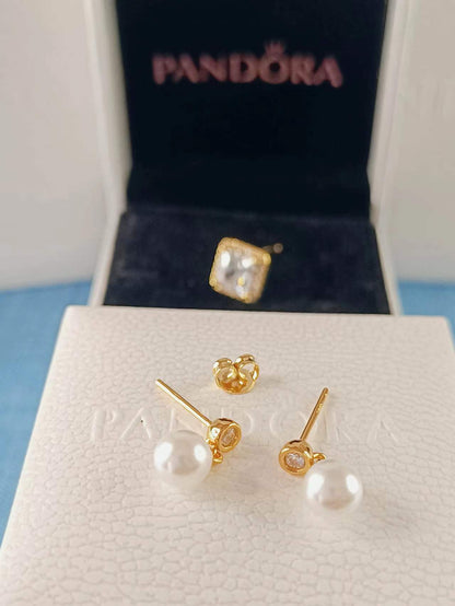 Treated Freshwater Cultured Pearl & Stone Drop Earrings
