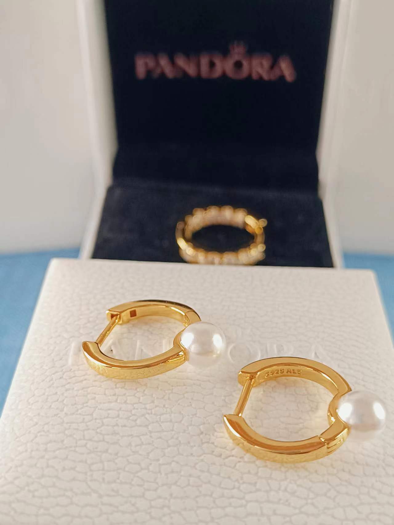 Treated Freshwater Cultured Pearl Hoop Earrings