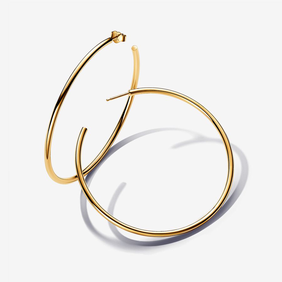 Gold Open 65 mm Hoop Earrings
