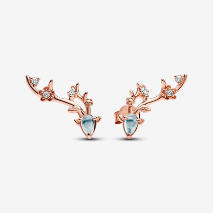Honor of Kings Antler and Flower Earrings
