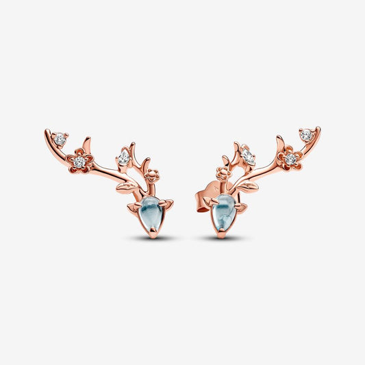 Honor of Kings Antler and Flower Earrings