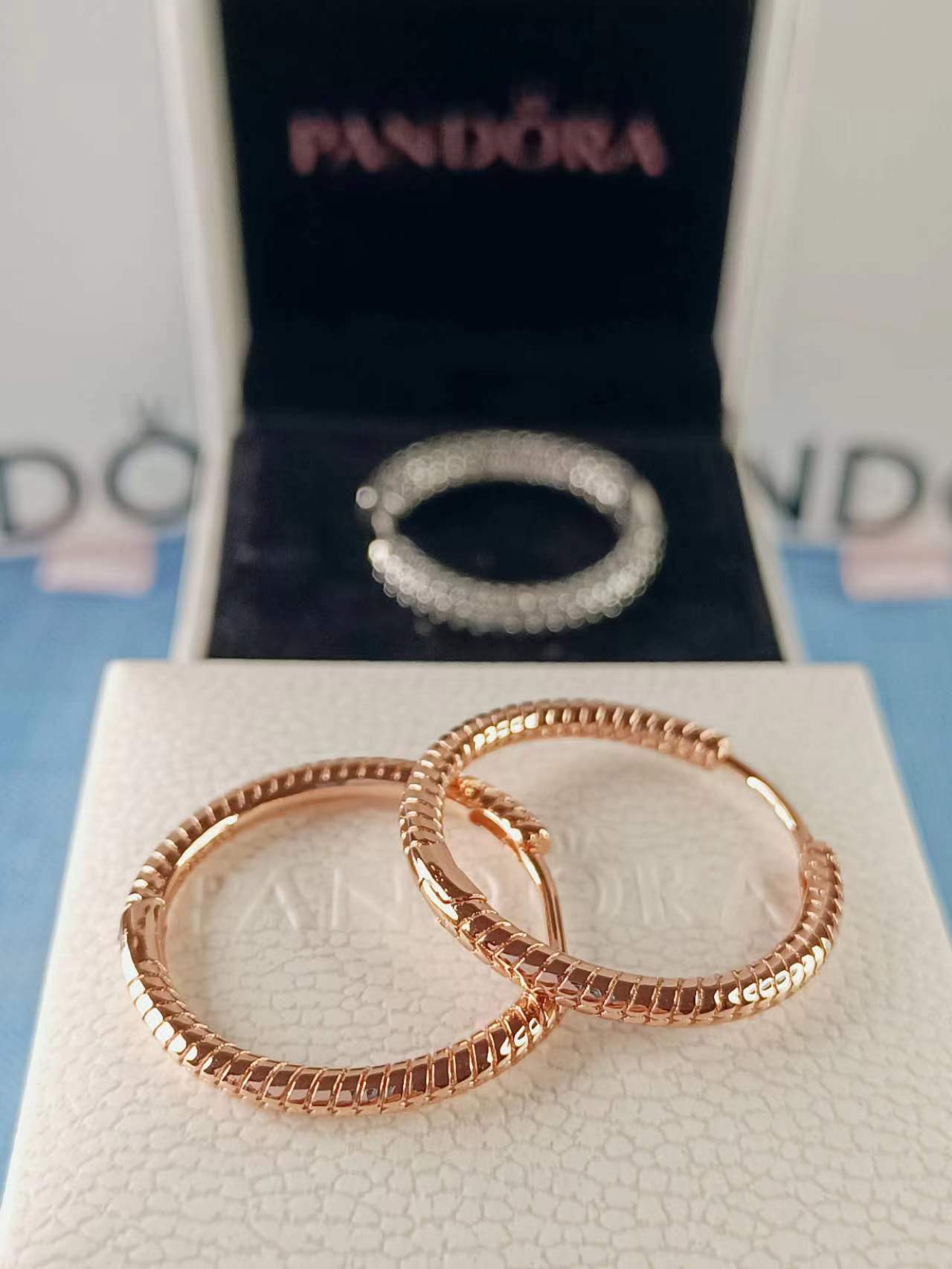 Rose Gold-Plated Moments Charm Hoop Earrings