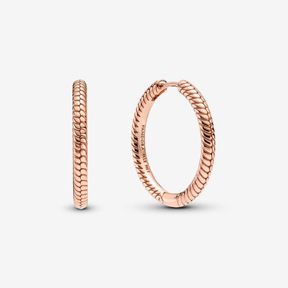 Rose Gold-Plated Moments Charm Hoop Earrings