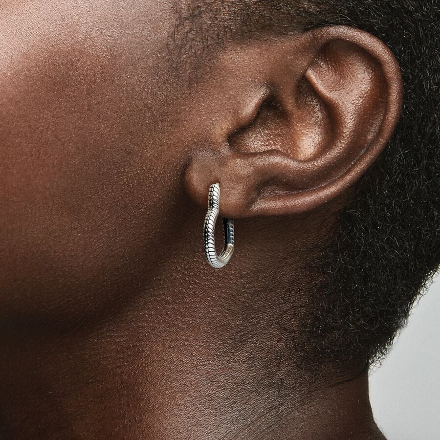 Moments Heart Charm Hoop Earrings