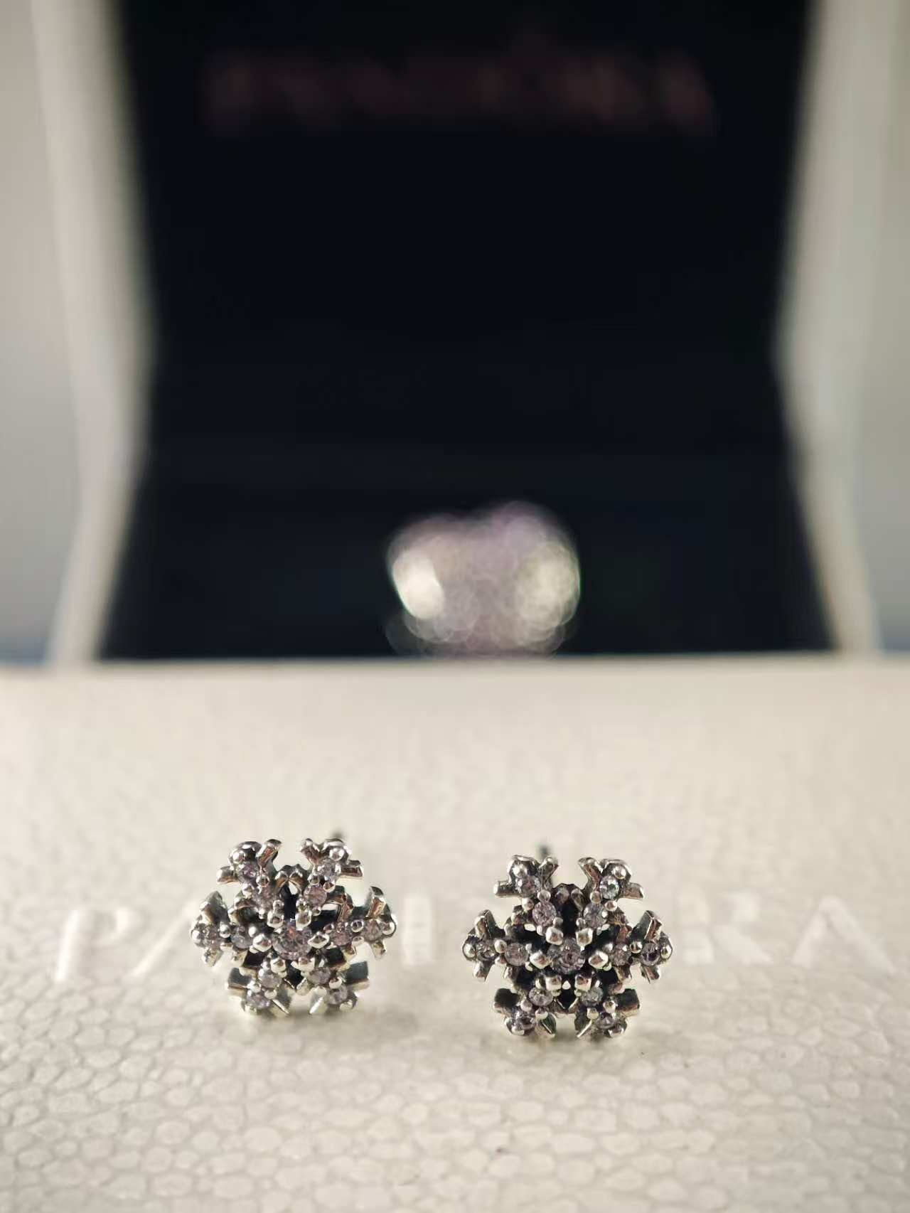 Sparkling Snowflake Stud Earrings