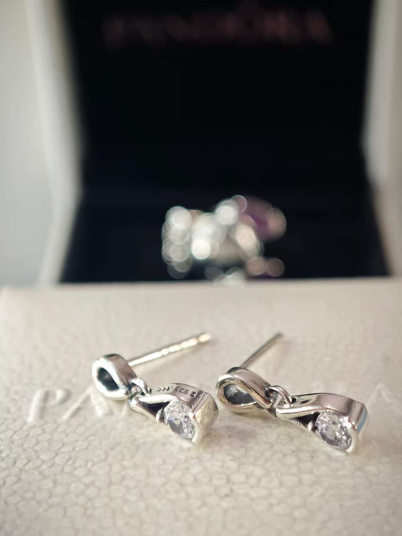 Infinite Sterling Silver Lab-grown Diamond Drop Earrings