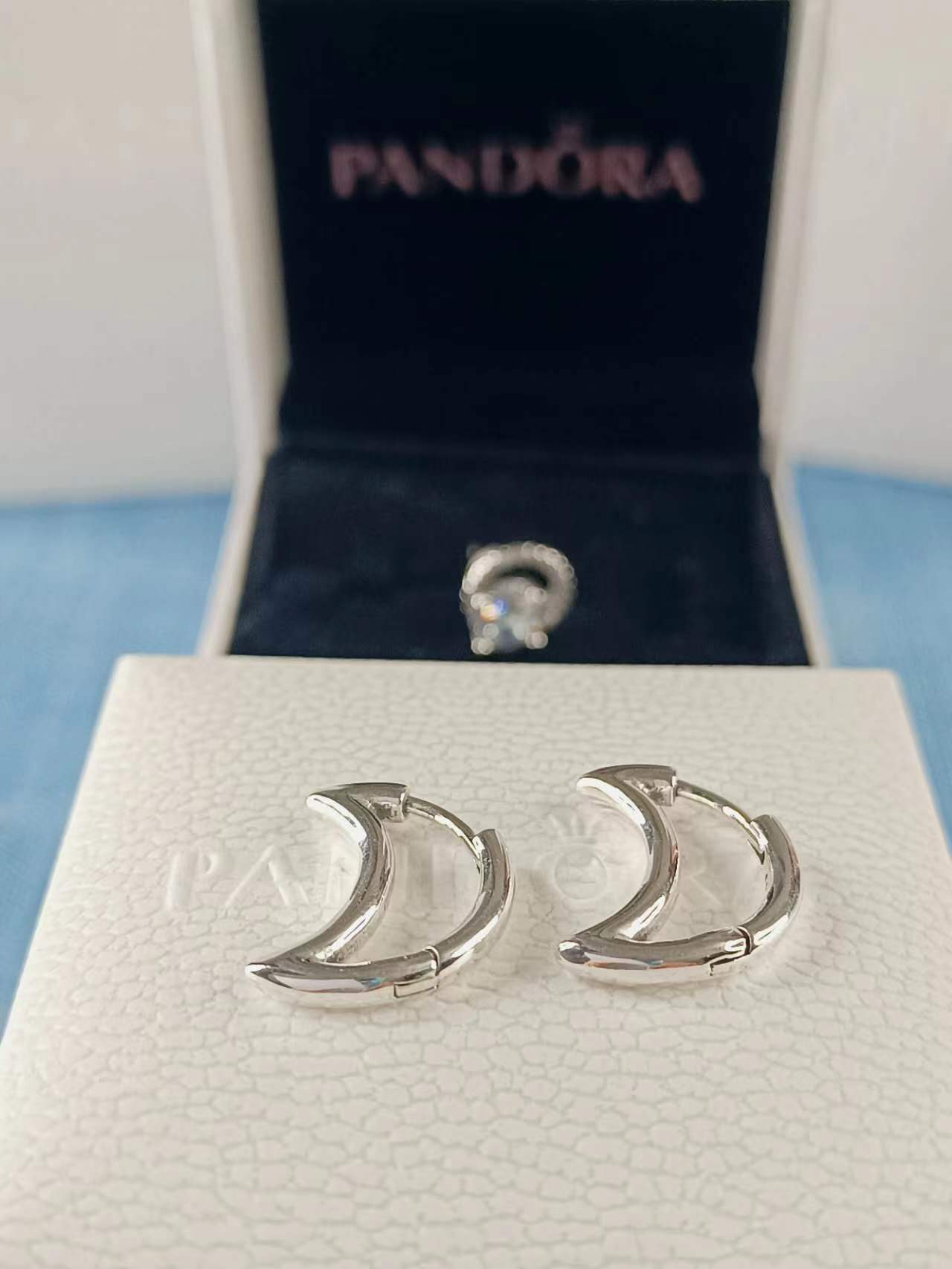 Moon Hoop Earrings
